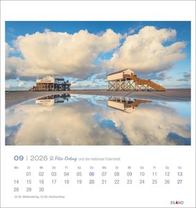 St. Peter-Ording und die Halbinsel Eiderstedt Postkartenkalender 2026