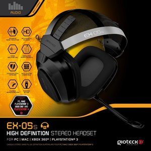 GIOTECK EX-05S Universal Wired Stereo Headset (PS3 / XB360 / PC)