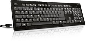 LITHOS Illuminated Scissor Keyboard, Tastatur, schwarz
