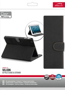 VILION Style Case & Stand, Tasche mit Standfunktion für iPad 3/4, schwarz