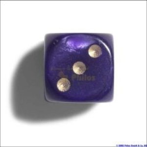 Philos 7105 - Würfel, 12 mm, pearl lila, 36er Brick