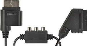 TRACS Scart Video & Audio Cable - SCART-Kabel für XBOX 360, schwarz