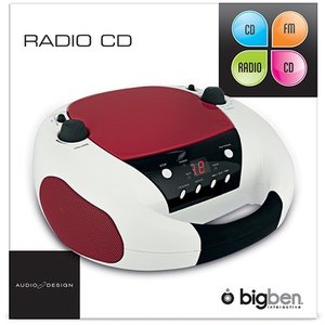 Tragbares CD-Radio CD52 - weiss/rot