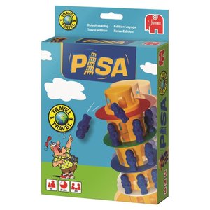 Jumbo 12679 - PISA Travel Edition, Kompaktspiel, Balance-Spiel, Reisespiel