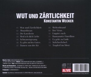 Wut und Zärtlichkeit, 1 Audio-CD