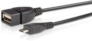 OTG Data-Kabel (micro-USB auf USB), schwarz