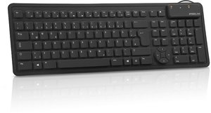 RUGG Flexible Silicone Keyboard, Tastatur, schwarz
