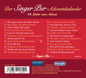 Singer Pur  - Adventskalender (24 Lieder zum Advent)