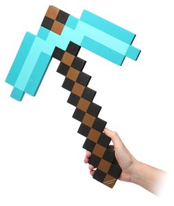 Minecraft - Diamond Foam Pickaxe (Schaumstoff-Spitzhacke im Pixel-Look)