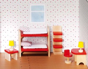 Goki 51719 - Puppenmöbel Kinderzimmer, goki basic.