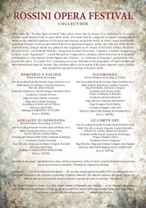 Rovaris/Mariotti/Jurowski/Carignani: Rossini Opera Festival