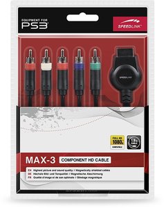 MAX-3 Component HD Cable, HD-Kabel für PS3, schwarz