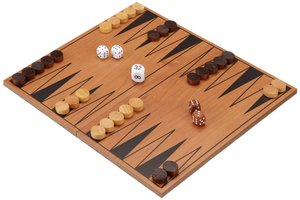 Philos 1138 - Backgammon-Set, klappbares Spielbrett, Reisespiel