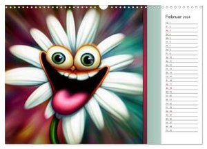 Crazy Blumen (Wandkalender 2024 DIN A3 quer), CALVENDO Monatskalender