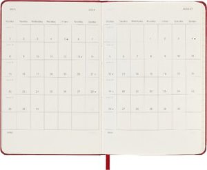 Moleskine 12 Monate Wochen Notizkalender 2024, Pocket/A6, Scharlachrot