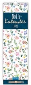 Trötsch Notizkalender mit Stift Hochformat Blumen 2023