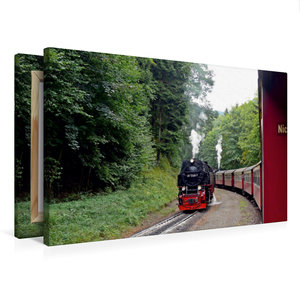 Premium Textil-Leinwand 75 cm x 50 cm quer Bei der Brockenbahn im Harz