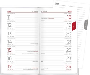 Taschenplaner Style Blätter 2025 - Taschen-Kalender 9,5x16 cm - seperates Adressheft - 1 Seite 1 Woche - 64 Seiten - Notiz-Heft - Alpha Edition