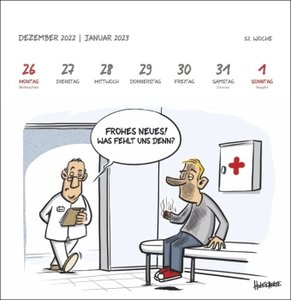 Holtschulte: Tot aber lustig Premium-Postkartenkalender 2023. Humorvoller Kalender zum Aufstellen oder Aufhängen. Kleiner Kalender mit 53 witzigen Postkarten
