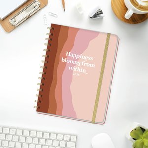 Happiness blooms from within Spiral-Kalenderbuch A5 2026