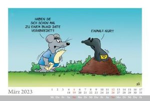 Uli Stein Tischkalender 2023: Monatskalender zum Aufstellen