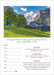 Bauernweisheiten Wochenkalender 2025 - Bauernregeln, Brauchtum, Gartentipps, Haushaltstipps
