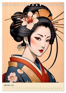 Japanische Geishas (Tischkalender 2025 DIN A5 hoch), CALVENDO Monatskalender