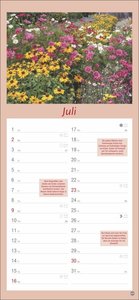 Gartenplaner 2023. Wandplaner mit 12 wunderschönen Natur-Fotos. Farbenprächtiger Foto-Kalender zum Eintragen. Praktischer Terminkalender für die Wand. 16x35 cm