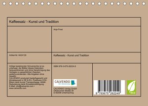 Kaffeesatz - Kunst und Tradition (Tischkalender 2023 DIN A5 quer)
