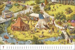 Wimmelbilder Edition Kalender 2023. Großer Wandkalender mit 12 spannenden Wimmelbildern zum Entdecken. Göbel & Knorr Kalender mit Suchbildern für Groß und Klein.