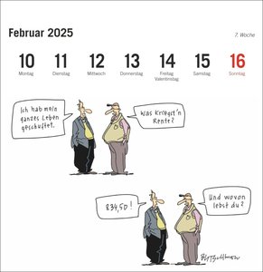 Peter Butschkow: Alt ist nur eine Taste Premium-Postkartenkalender 2025