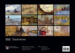 Claude Monet 2022 - Black Edition - Timokrates Kalender, Wandkalender, Bildkalender - DIN A3 (42 x 30 cm)