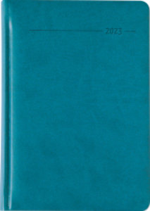 Buchkalender Tucson türkis 2023 - Büro-Kalender A5 - Cheftimer - 1 Tag 1 Seite - 416 Seiten - Tucson-Einband - Alpha Edition