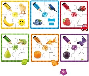 Jumbo 53475 - 6 Verschiedene Farben Puzzle