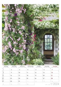 Traumgärten 2024 - Bildkalender A3 (29,7x42 cm) - Beautiful Gardens - mit Feiertagen (DE/AT/CH) und Platz für Notizen - Wandkalender - Gartenkalender