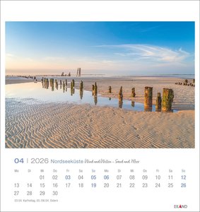 Nordseeküste Postkartenkalender 2026