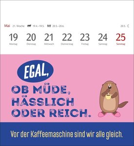 Der fette Vogel bricht den Ast Postkartenkalender 2025