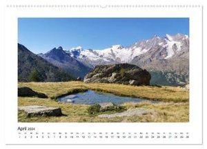 Perlen im Saastal Wallis Schweiz (hochwertiger Premium Wandkalender 2024 DIN A2 quer), Kunstdruck in Hochglanz