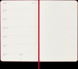 Moleskine 12 Monate Wochen Notizkalender 2024, Large/A5, Scharlachrot