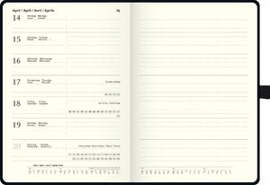 Wochenkalender, Buchkalender, 2024, Kompagnon, Modell 799, Baladek-Einband, schwarz