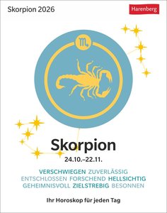Skorpion Sternzeichenkalender 2026