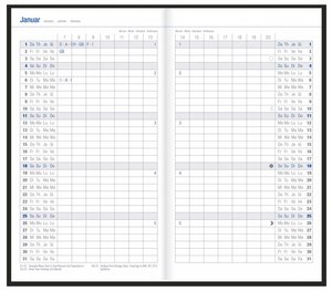 Monats-Taschenkalender, schwarz 2026