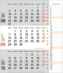 times&more 3-Monatsplaner, orange 2026