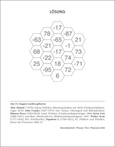 Bunte Rätselwelt Tagesabreißkalender 2024. Tages-Tischkalender 2024 mit abwechslungsreichen Quizfragen zu Flora und Fauna für schlaue Rätselfüchse. Format 12,5 x 16 cm