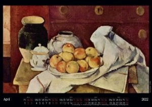 Gemälde von Paul Cézanne 2022 - Black Edition - Timokrates Kalender, Wandkalender, Bildkalender - DIN A4 (ca. 30 x 21 cm)