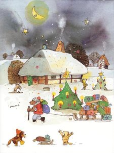 Janoschs Adventskalender Weihnachtsschlitten