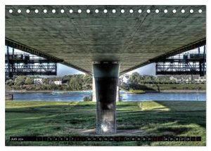 Die Duisburger Rheinbrücken (Tischkalender 2024 DIN A5 quer), CALVENDO Monatskalender
