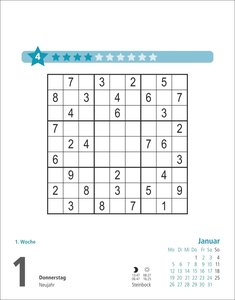 Stefan Heine Sudoku mittel Tagesabreißkalender 2026