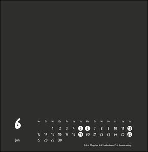 Bastelkalender schwarz groß 2022