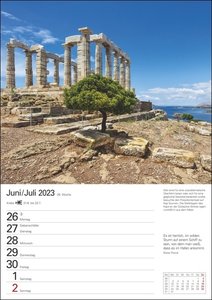 Mittelmeer Wochenplaner 2023. Die Schönheit des Mittelmeers, gepaart mit Zitaten in einem praktischen Terminkalender. Dekorativ und nützlich: Der Wand-Kalender 2023 zum Eintragen.
